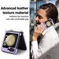 thumbnail image 6 of Allytechgroup Stylish Phone Case for Samsung Galaxy Z Flip 6, Hand Wrist with Silk Anti-Scrath Shockproof Bumper Slim Back Cover Case for Girls Women, Purple, 6 of 8