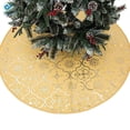 thumbnail image 2 of Deago Christmas Tree Skirt 48 Inches Snowy Pattern Large Christmas Tree Mat with Merry Christmas Stocking for Xmas Holiday Decoration Indoor Outdoor (Gold), 2 of 9