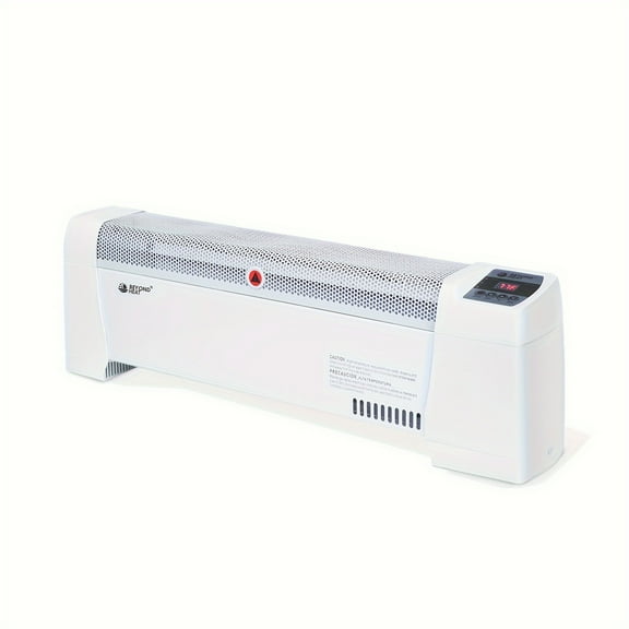 1500W Smart Electric Baseboard Heater with Thermostat, Overheat & Tip-Over Protection, Quiet Convection Heater for Indoor Wall Use, White