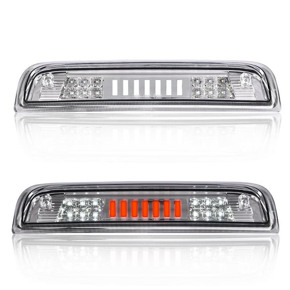 PIT66 3rd Brake Light, Fit for 2014-2018 Chevy Silverado I Type Led Bar High Mount Stop Light Rear Tail Cargo Lamps Clear Lens Chrome Housing