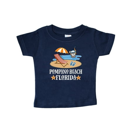 

Inktastic Pompano Beach Florida Trip Gift Baby Boy or Baby Girl T-Shirt