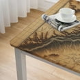 thumbnail image 4 of Island Map Elastic Square Tablecloth, Authentic Grunge World Map Wind Rose Home Decorative Tablecloths,  Great for Home Kitchen/Parties/Holiday Dinner, Cream, 4 of 7