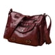 thumbnail image 5 of Bolso de hombro para mujer, de piel sintética, tipo bandolera, elegante, tipo cartera Rojo, 5 of 9
