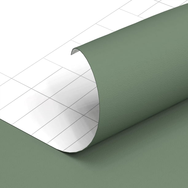 Papel pintado Yancorp para pelar y pegar, color verde salvia mate, 60 x 300 cm