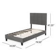 thumbnail image 3 of Madera Contemporary Upholstered Twin Bed Platform, 3 of 13