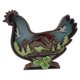 thumbnail image 5 of Ornamento de escritorio de pollo Ornamento coleccionable Figura de arte de la madera Escultura de escritorio para sala de estar encimera la casa de la, 5 of 9