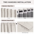 thumbnail image 7 of KoshiMe Faux Linen 100% Blackout Curtains for Living Room Bedroom,84 Inch Long Thermal Insulated Back Tab Window Curtains,Cream, 7 of 7