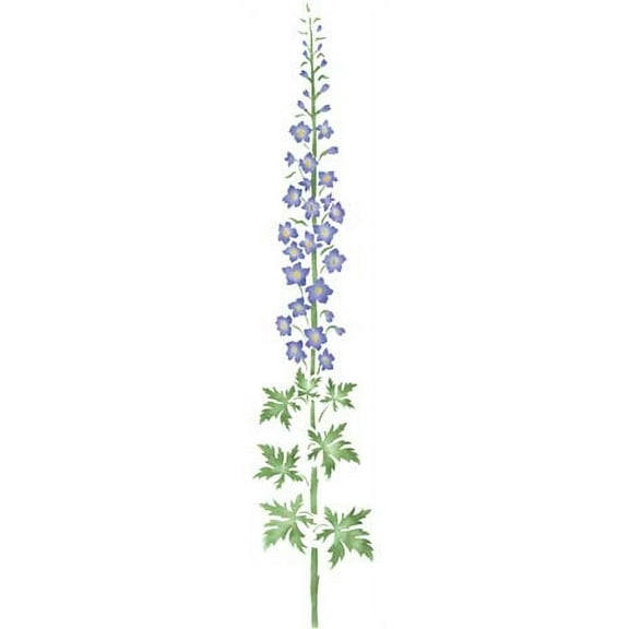 Small Delphinium Wall Stencil SKU #1595 by Designer Stencils