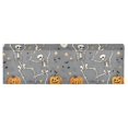 thumbnail image 6 of Yayeee Kitchen Valance Rod Pocket 54" x 18" Living Room Window Curtain, Gray Halloween Dancing, 6 of 6