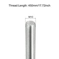 thumbnail image 2 of Unique Bargains Fully Threaded Rod M10 x 450mm 1.5mm Thread Pitch 304 Stainless Steel Right Hand Threaded Rods Bar Studs 2 Pack, 2 of 4