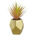 thumbnail image 3 of 8" Green Artificial Sword Grass in a Gold Geometric Pot, 3 of 5