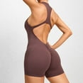 thumbnail image 6 of Women's Crisscross Backless Sports Romper Short Yoga Jumpsuit Activewear S-M, 6 of 7