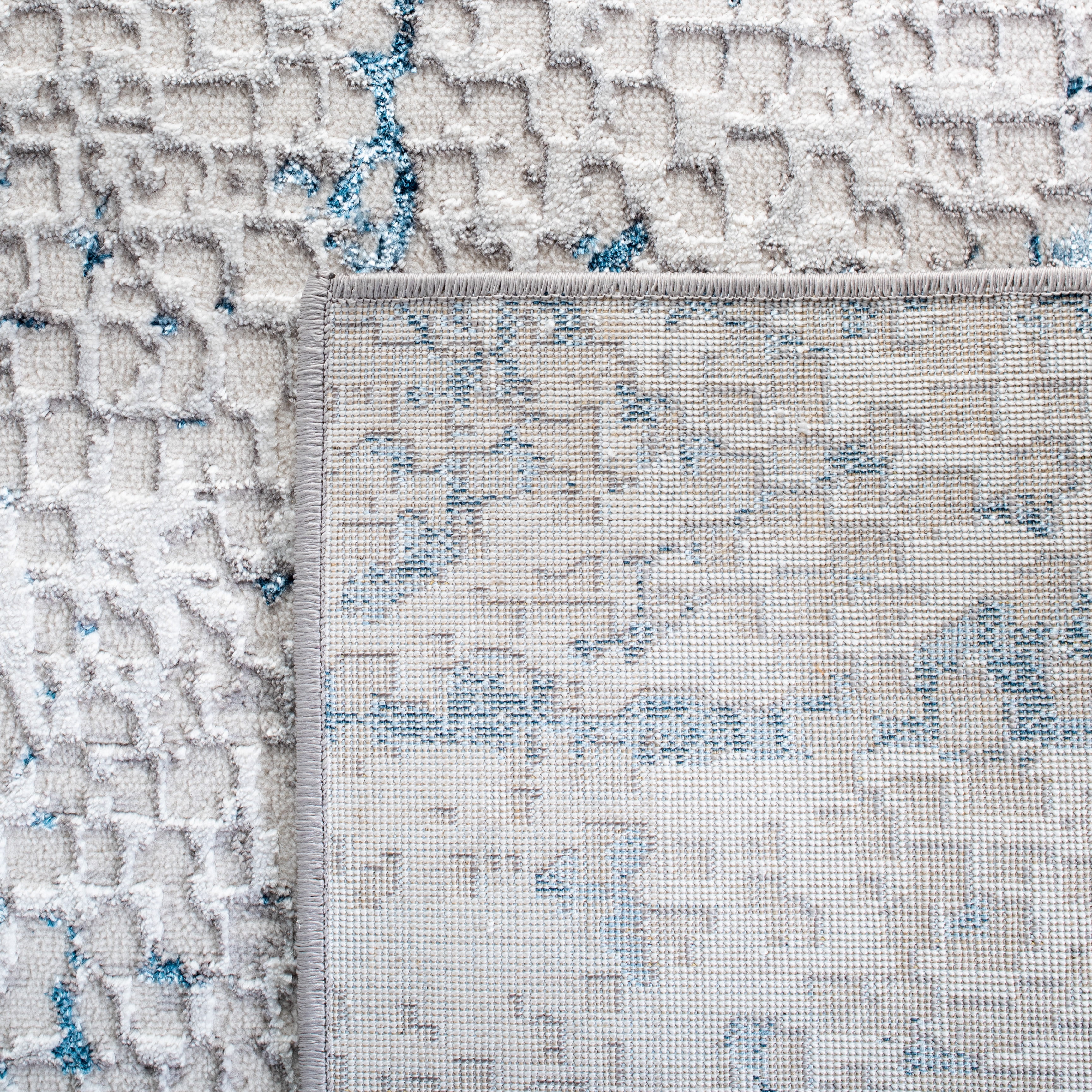SAFAVIEH Amelia Jimmy Dot-Print Area Rug, Gray/Blue, 4'5" x 6'5"