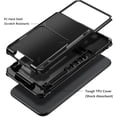 thumbnail image 3 of for iPhone 12 Mini Case Wallet Cover with Screen Protector 4-Card Credit Card Holder ID Slot Scratch Resistant Protective Hard Shell Rugged TPU Bumper  Case for iPhone 12 Mini Black, 3 of 7