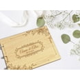 thumbnail image 6 of Darling Souvenir Personalized Engraved Laser Cut Wedding Guest Book Wooden Cover Sign-in Book Registry Guestbook Scrapbook-H2, 6 of 7