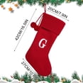 thumbnail image 7 of Christmas Stockings with Initials,16.5 Inches Large Knit Embroidered Letter Red White Christmas Stocking,Monogram Christmas Stocking for Famliy Holiday and Xmas Tree Fireplace (Letter G), 7 of 7