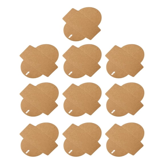Osdhezcn 10/50Pcs Latches Closure Design Heart Clasps Cardboard Envelope, 4x6 Inch Brown