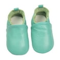 thumbnail image 2 of Hjtefg Toddler Soft-Sole Shoes - Gentle Leather Slippers for Early Movement | Flexible Suede-Bottom Footwear | Breathable Comfort for Little Feet,Color: 1-Light Green Size: 18-24 Months, 2 of 9