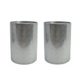thumbnail image 7 of Noble House Ezequiel Modern Hammered Iron Round Accent Table, 2 Pack, Silver, 7 of 7