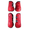 thumbnail image 2 of Almencla 4Pcs Bottes de Cheval de Soutien Garde de Jambe pour Sauter Équitation Accessoires Rouges XL, 2 of 8