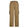 thumbnail image 5 of Men Cargo Pants Loose Fit Straight Flex Sweatpants Athletic Lightweight Hiking Pant Multi Pockets Casual Joggers, 5 of 5