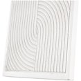 thumbnail image 5 of CosmoLiving by Cosmopolitan White Wooden Handmade Carved Panel Geometric Wall Decor with Looped Sand Art Design, 5 of 10