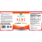 Acne Support Blemish Blocking Formula by Best Earth Naturals 30 Vegetable Capsules
