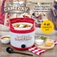 thumbnail image 2 of Nostalgia Game Day - Barril de cocción lenta de 4 cuartos con tapa y cucharón, material de cerámica de larga duración y aspecto similar a un barril, cocina alitas de pollo, albóndigas, chile, queso,, 2 of 5