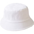 thumbnail image 5 of CoCopeaunts Black Bucket Hat Men Summer Sunscreen Cotton Women Pure Color Beach Cap Outdoor Lightweight Foldable Fisherman Hat, 5 of 8