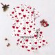 thumbnail image 4 of Blusa de Manga Corta Impresión Casual de Botón de Giro con Pantalones Cortos Conjunto para el Verano, Mujer Outfit de Poliéster de Moda Diaria Al Aire Libre, 4 of 6