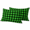 thumbnail image 6 of Black Green Plaid Outdoor Pillow Covers 20x12 Inch Lumbar Pillow Covers Set of 2 Waterproof Decorative Throw Pillow Cases Modern Buffalo Checked Gingham Art Cushion Covers for Patio Furniture Garden, 6 of 8