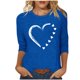 thumbnail image 1 of Tops de Cuello Redondo para las Mujeres Moda Impresa 3/4 Mangas Blusa Casual Top, Estante de Imitación, 1 of 5