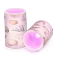 thumbnail image 7 of Yayeee Flameless Candles with Remote Flickering Battery Operated Multi Color Changing, Watercolor Seashells, 7 of 7