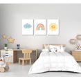 thumbnail image 2 of Nursery Wall Art Boho Canvas Prints Mid-Century Modern Sun Rainbow Hearts Poster Children's Room Pictures Decoration Painting for Kids Nursery Classroom Bedroom Wall Decor, 2 of 6