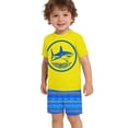 thumbnail image 6 of Fnooota Boys Rash Guard Swimsuits 2 Piece, Summer Short Sleeve Printed Boys'Swimwear Kids Bathing Suits Multicolor Size 14, 6 of 8