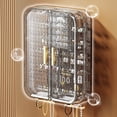 thumbnail image 7 of rygai Jewelry Storage Box Transparent Wall Mounted Earring Ring Necklace Organizer with Multi-shaped Hooks for Home, 7 of 7