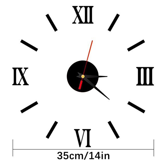 Roman Digital Wall Clock Personality Silent Diy Acrylic Wall Sticker Decorative Wall Clock