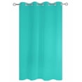thumbnail image 2 of Outdoor Curtains for Patio Aqua Green Solid Color Waterproof Privacy Outside Curtains with 2 Tiebacks Grommet Top Pergola Curtains for Porch Cabana Gazebo 1 Panel, 54x108 inch, 2 of 7
