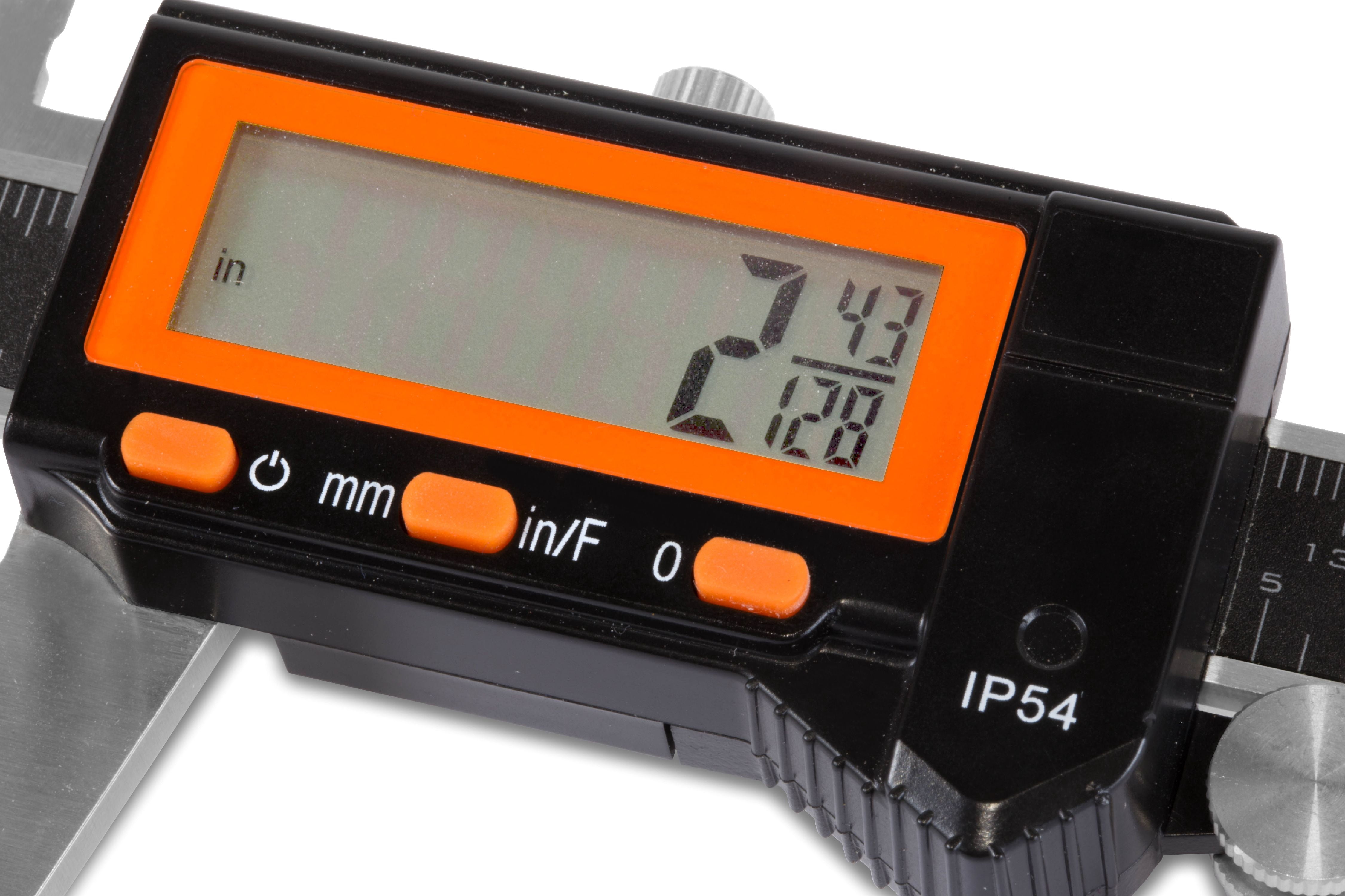 WEN Electronic 7.2-Inch Stainless Steel Water-Resistant Digital Caliper with LCD Readout and Storage Case, IP54 Rated