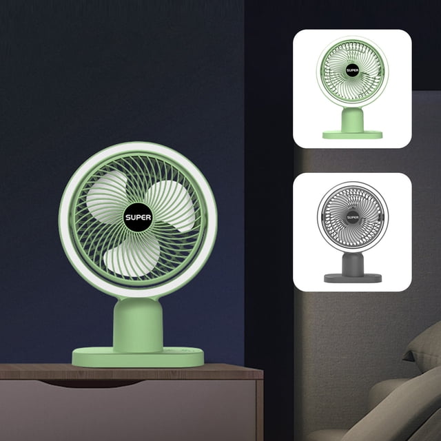 Iumwxz Portable Fan with Night Light Usb Desk Fan Portable 3speeds Desktop Table Fan Plug In Power Fan Rotation Strong Wind Quiet Personal Small Fan for Home Desktop Green All Flyers & Lookbooks