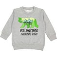 thumbnail image 2 of Inktastic Yellowstone National Park Mountains and Bear Shape Toddler Sweatshirt, 2 of 4