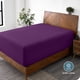 thumbnail image 3 of Sábana Ajustable Bolsillo Extra Profundo 22' Bare Home Colección Premium 1800 Tamaño Twin-XL Color Ciruela, 3 of 7