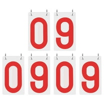 GOGO 6 Sets Red Score Reporter, 3-1/8 x 5-1/2 inches Number Flip Chart for Scoreboard 0-9