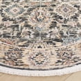thumbnail image 3 of SAFAVIEH Artifact Esmond Oriental Polyester Area Rug, Charcoal/Ivory, 4' x 4' Round, 3 of 7