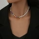 thumbnail image 1 of Cadena de clavícula colorida de tendencia de collar de perlas de imitación de cuentas de colores animales asimétricos Wmkox8yii fajkfhkj5404, 1 of 6