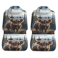 thumbnail image 5 of KAKALAD Beautiful highland cow Universal Car Seat Covers Set Vehicle Front Seats Protector 2 Pcs, 5 of 9