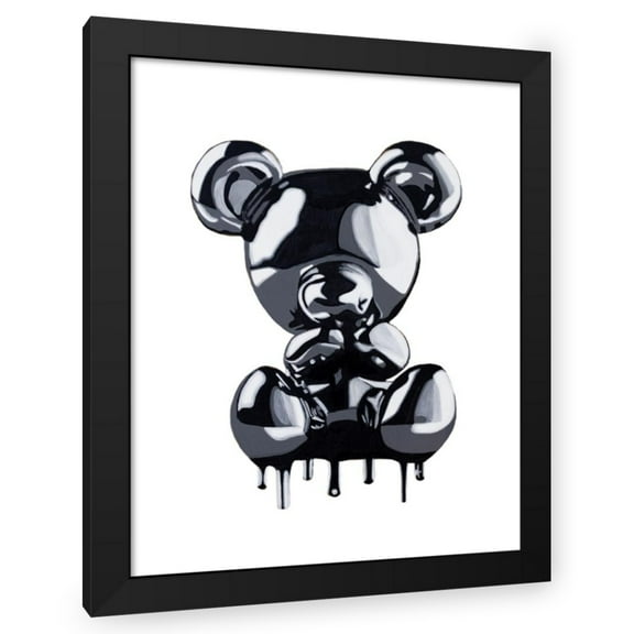 P Muir 20x24 Black Modern Wood Framed Wall Art Titled -  Drippy Bear