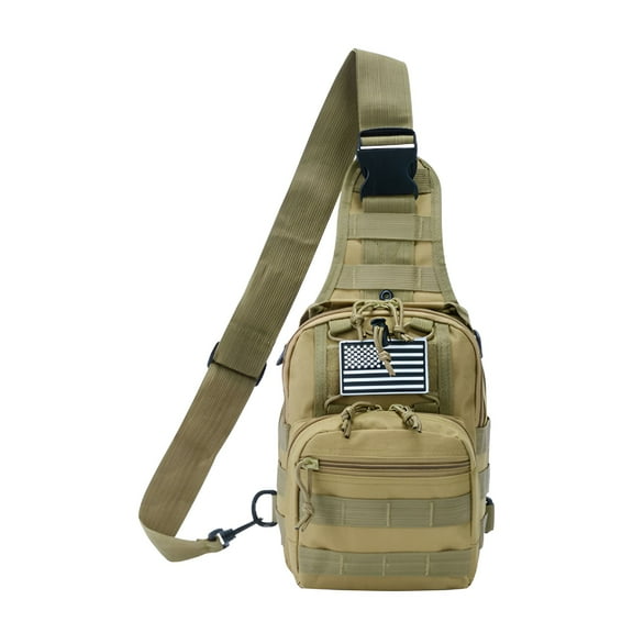 GASTROPOD Military Tactical Chest Sling Bag-Waterproof Crossbody Messenger Pack with Headphone Port,Phone Pocket & Adjustable Strap - Durable Field Mountaineering Shoulder Bag for Men'S Outdoor