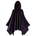 thumbnail image 5 of EDFBUYKRS Female Long Sleeve Hoodie Cape Women Hollween Cloak Fashion Solid Hooded Coat Matching Sweatshirt Outerwear Garment Xxl, 5 of 6