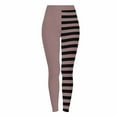 thumbnail image 3 of Feancey Womens Seamless Workout Leggings Halloween Striped Print Yoga Pants Holiday Casual High Waist Tummy Control Skinny Tights Pink 3XL, 3 of 10